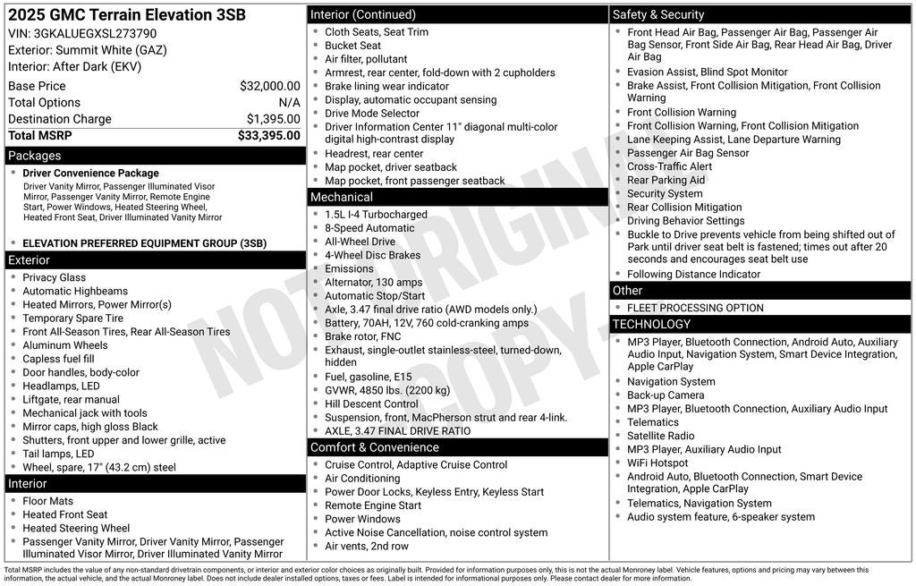2025 GMC Terrain Elevation