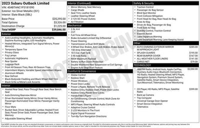 2023 Subaru Outback Limited