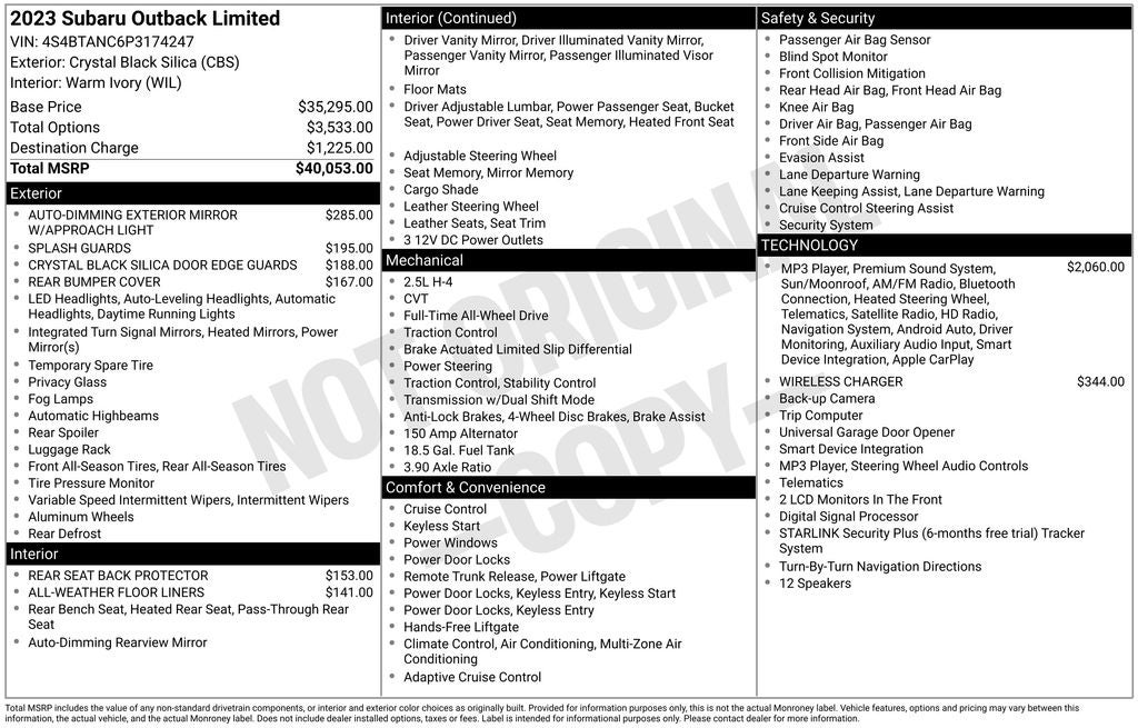 2023 Subaru Outback Limited