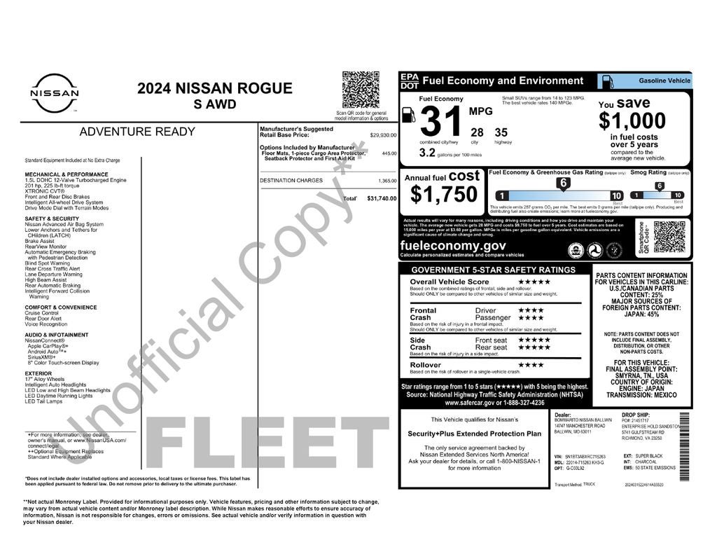 2024 Nissan Rogue S