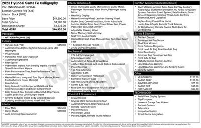 2023 Hyundai Santa Fe Calligraphy