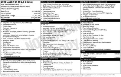 2023 Mazda Mazda CX-50 2.5 S Select