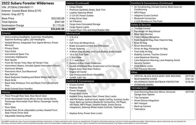 2022 Subaru Forester Wilderness