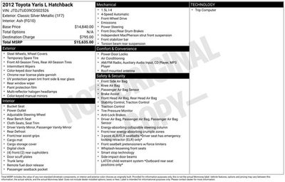 2012 Toyota Yaris Base