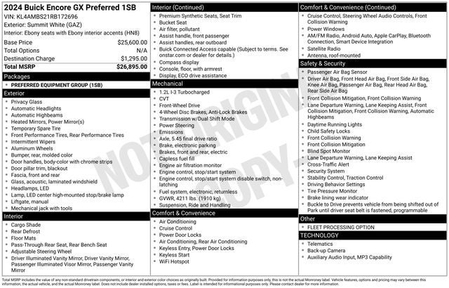 2024 Buick Encore GX Preferred FWD