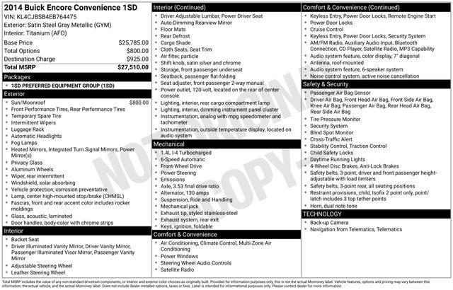 2014 Buick Encore Convenience