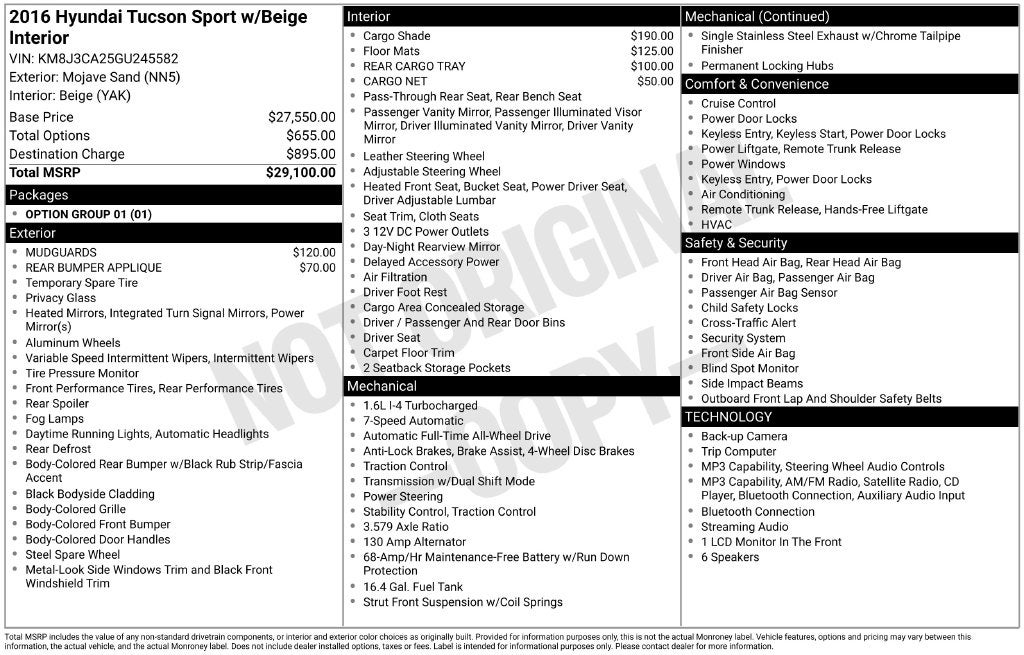 2016 Hyundai Tucson Sport
