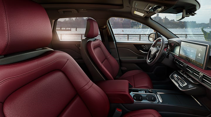 The available Perfect Position front seats in the 2024 Lincoln Corsair® SUV are shown. | Zeigler Lincoln of Kalamazoo in Kalamazoo MI