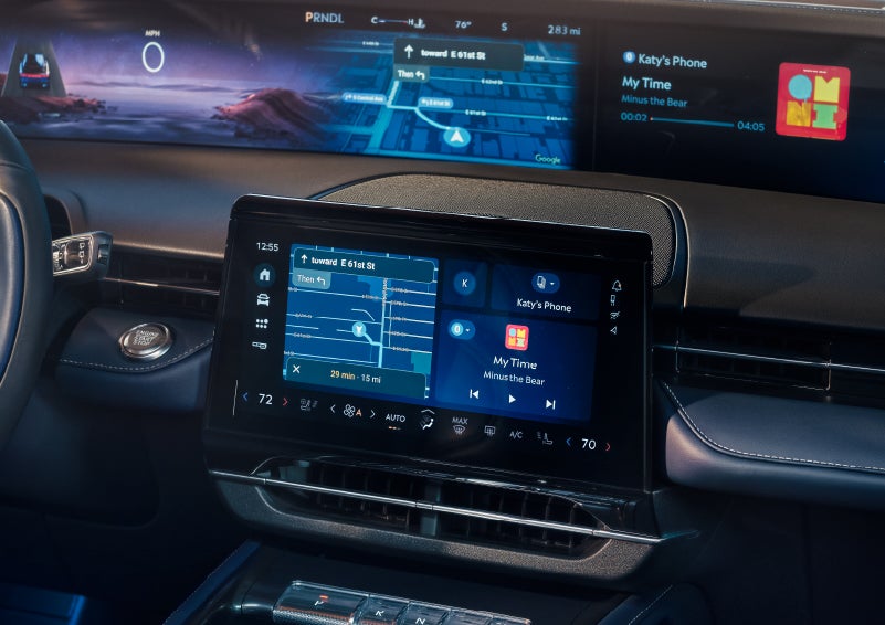 Driving directions are shown on the center touchscreen. | Zeigler Lincoln of Kalamazoo in Kalamazoo MI