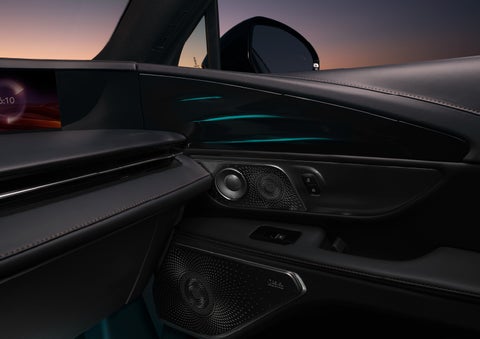 Selectable ambient lighting glows in the passenger door panel. | Zeigler Lincoln of Kalamazoo in Kalamazoo MI