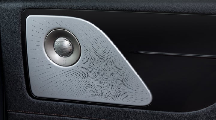 A close-up view of the available Revel® Ultima 3D Audio System. | Zeigler Lincoln of Kalamazoo in Kalamazoo MI